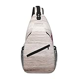 ASFgda Mochila bandolera ligera con estampado de orquídeas para hombre, mochila cruzada para el pecho y el hombro