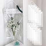 MORYTRADE フラワーバッグ 花 袋 持ち運び ラッピングバッグ 手提げ 生花 プレゼント S(15×40cm) 透明