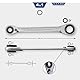 KS TOOLS 4in1, Doppel-Ratschenringschlüssel, 10 x 13, 17 x 19 mm