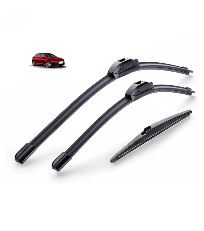 Image of AWB 24 inch+16 inch Frameless /Soft Wiper Blades with 11 inch Rear Specific Wiper Blade Replacement Set for Volkswagen Polo(Set of 3)