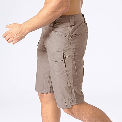 Tactical Cargo Workout Shorts for Men Outdoor Hiking Fishing Combat Casual Work Short Multi Pockets (No Belt)2