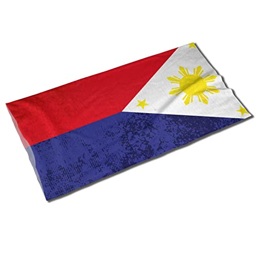 Filipino Flag Multi-Functional Headband Face Mask Sports Bandana Cycling Scarf Neck Headwear