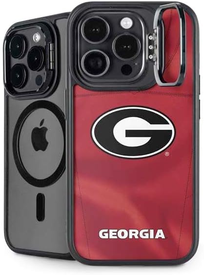 Skinit Kickstand Phone Case Compatible with iPhone 16 Pro Max - Officially Licensed University of Georgia Bulldogs Logo Design