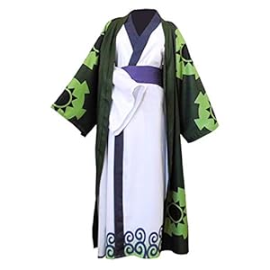 Verycos Adult Roronoa Cosplay Costume Anime Cloak Robe Wano Country Kimono Halloween Outfit