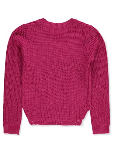 Pink Angel Girls' Rainbow Hearts Sweater - Fuchsia, 2t - Product