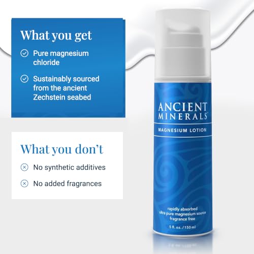 Ancient Minerals Magnesium Cream Lotion, Zechstein Chloride, 5oz - Image 2