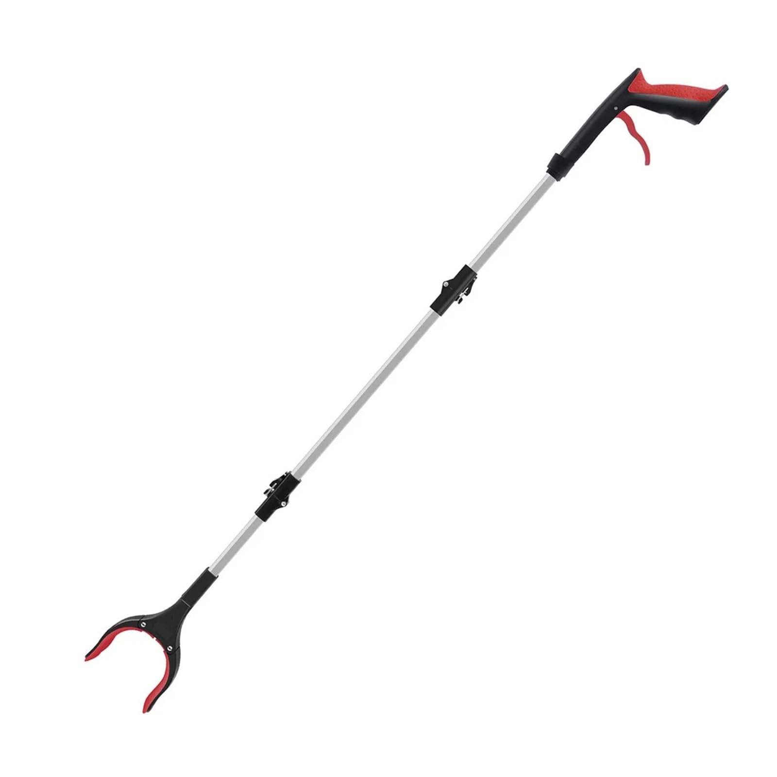 Recogedor Pinza Superior Extensor de pinza plegable, pinza for recogedor de basura con clip giratorio de 360 ​​grados, herramientas manuales, recogedores de basura con mandíbulas antideslizantes(Red)