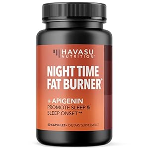 Night Time Fat Burner for Men and Women – Appetite Suppressant for Weight Loss with Apigenin Supplement for Sleep Support – Metabolism Booster with Apigenin 50mg – 2 Month Supply Weight Loss Pills