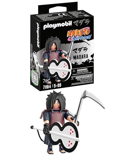 PLAYMOBIL Naruto 71104 Madara con Abanico Gunbai, Divertido Juego Creativo para los Fans del Anime con Detalles Impresionantes y Accesorios auténticos, a Partir de 5 años