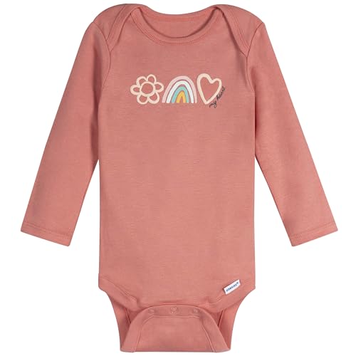 Image of Onesies Brand Unisex Baby 6-Pack Long Sleeve Bodysuits - Breathable Cotton One-Piece Outfits for Newborns & Infants