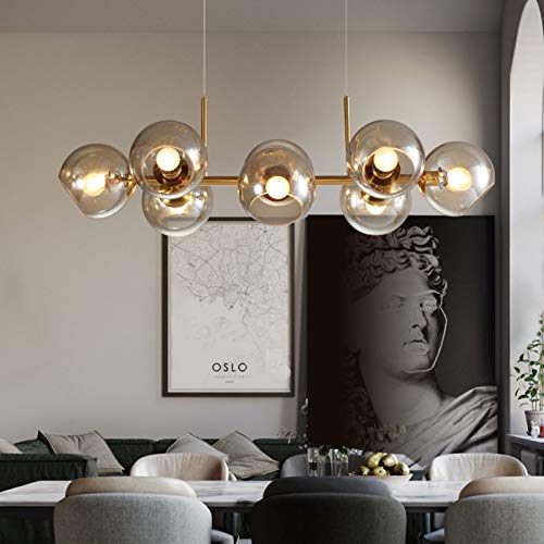 Lampe de Table Industrielle Edison avec Abat-Jour Verre Spoutnik - 7
