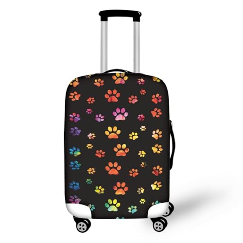 Dog Paw Suitcase Cover Elastic Protective Dustproof Washable Travel Luggage Covers for Suitcase Fit 18-32 Inch Luggage