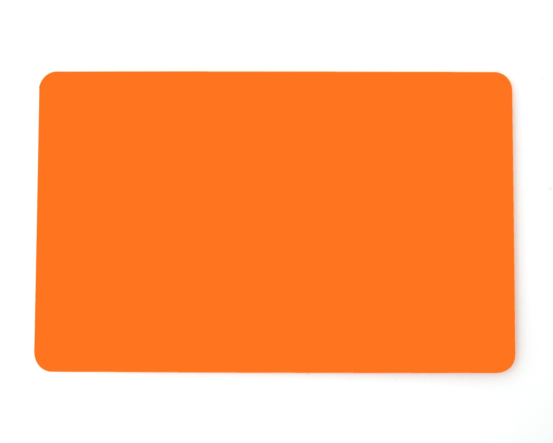 100 Matt Premium PVC Cards, Food Safe for Evolis, Pricecard Pro Flex, Magicard, Fargo, Zebra Card Printers… (Orange)