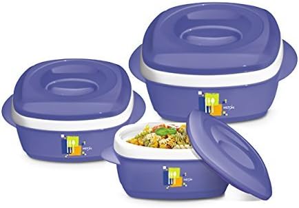 Milton Milano 3-Piece Hotpot Insulated Keep Warm/Cold Casserole Gift Set with Stainless Steel Interior