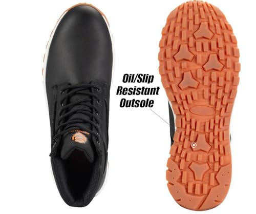 SUREWAY Men's Work Boot Soft Toe Ankle, Anti-Fatigue Lightweight work Boot/Shoes,Comfort Insole, Superior Oil/Slip Resistant,Men's Construction Industrial Safety Working Boots/Shoes4