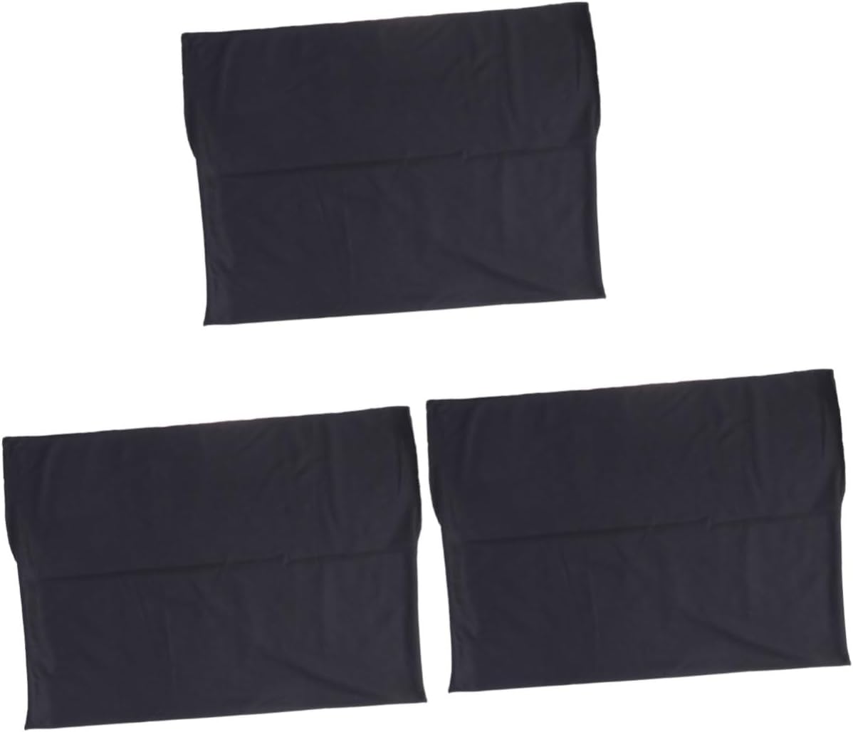 jojofuny 3pcs Desktop Monitor Screen Cover Black Polyester Scratch Resistant Inner Lining