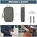 ULLiaN Electronics Travel Organizer Case, Double Layers Tech Pouch Accessories Cord Storage Bag with 2 PCS Data Silicone Ties Portable Cable Bags for Charger Phone Power Bank Sd Card Cables, Grey