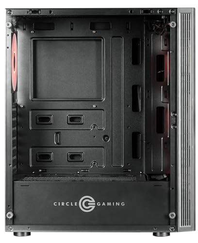 Image of Circle Xtender X2 Mid- Tower Computer Case | Gaming Cabinet - Black| Support ATX, M-ATX, ITX | Pre- Installed 3 x 120mm Front and 1 x 120mm Rear ARGB Mirror Fans