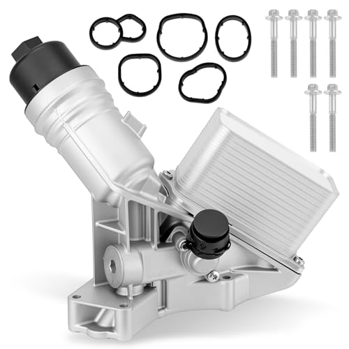 11428583895 Upgrade Aluminum Oil Cooler Filter Housing Assembly Compatible with 2016-2021 BMW 340i 440i 540i 640i 740i M240i X3 X4 3.0L L6 Replace for 11-42-8-583-895