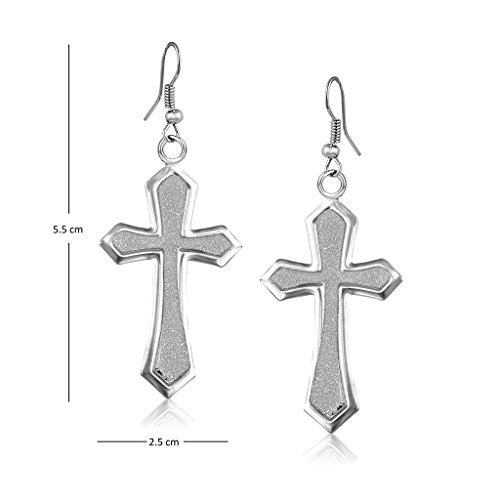 Image of VK Jewels Drop Earrings for Women (Silver) (vkerz1774r)