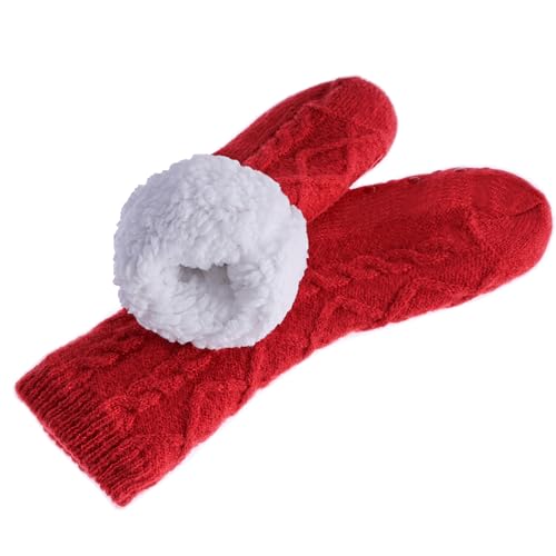Image of Slipper Socks for Women with Grippers Non Slip, Sherpa Lined Slipper Socks