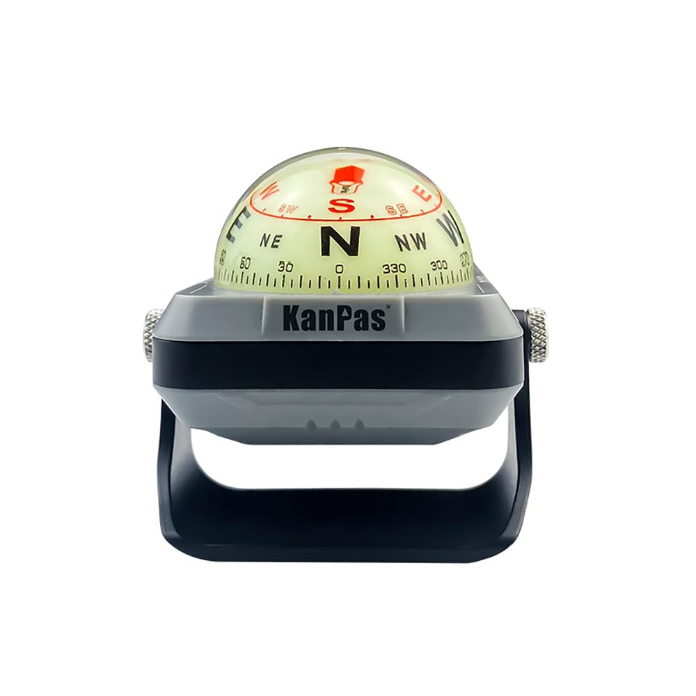 KanPas V-39-L Dashboard Compass: Double Dials, Luminous Capsule & Adjustable Mount