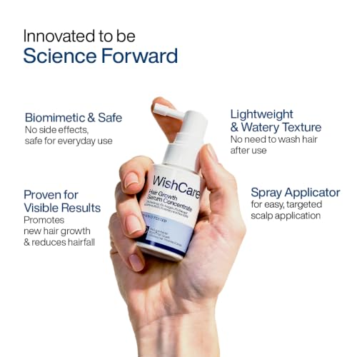 Image of WishCare Hair Growth Serum For Scalp, In-Vivo Tested, For Women & Men, 60ml | 100% Saw Hairfall Reduction, 94% Saw New Hair Growth, Advanced Hair Growth Serum With Redensyl & Rosemary Oil