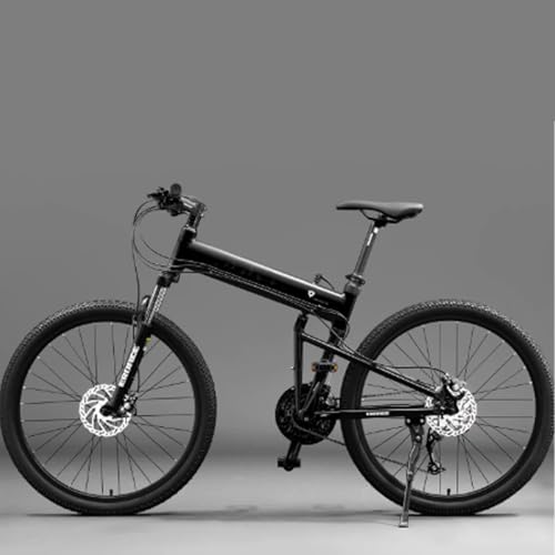 KIBONCY Bicicleta de montaña Plegable, Bicicleta Todoterreno Ligera portátil de 30 velocidades for Adultos (Hombres y Mujeres)(E,26-Inch)