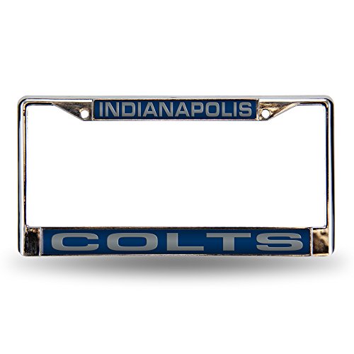 Rico Industries NFL Football Indianapolis Colts Blue Chrome Laser License Frame 12