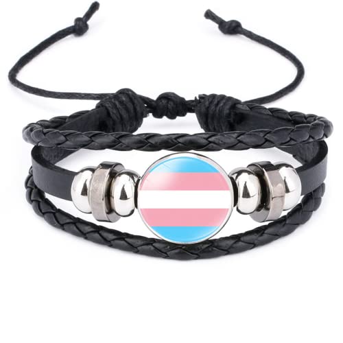 bangyao LGBTQ Zubehör Trans Pride Armband mit Geschenkbox, Transgender Sachen Bisexuelle Gay Lesbische Geschenke für Paar Männer Frauen Teen Valentinstag Cover