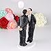 Romantic Gay Couple Wedding Cake Toppers, Sweet Groom Couple Wedding Anniversary Decor, Groom and Groom Figurine Gift for Male Couple(Flower and balloon couple)