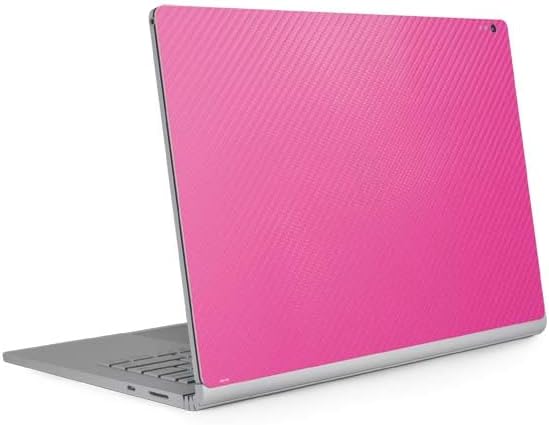Skinit Decal Laptop Skin Compatible with Surface Book 2 13.5in - Pink Carbon Fiber Specialty Texture Material Design