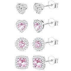 Silver Plated-Pink CZ-Set 1