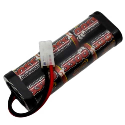 Overlander 3300mAh 7.2V NiMH RC Car Battery Pack with Tamiya Plug for RC Cars, Buggies and Monster Trucks
