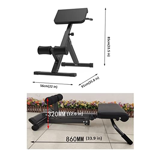 Romeinse Stoel Verstelbare Romeinse Ontlasting Opvouwbare Buikbeoefenaar Been Persmachine Workout Bank -workoutbanken For Thuis (Color : Black, S : 91 * 56 * 85cm) - Image 8
