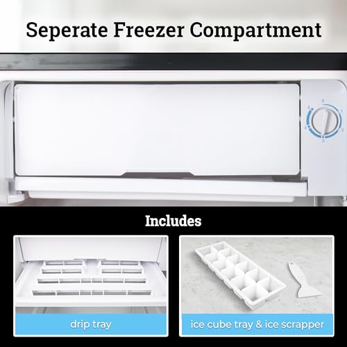 Image of Igloo 2.6 Cu.Ft Mini Fridge with Freezer, Platinum