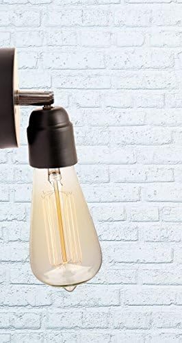 Marical™ Matte Black/Chrome Wall Lamp for Filament Bulb/LED Bulb/Incandescent Bulb - E27 Holder Base - Matte Black Finish