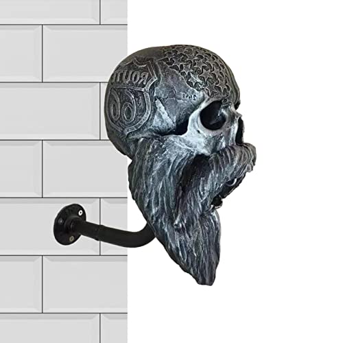 Support Mural Pour Casque En Forme De Crâne - Déco Résine Style Moto, Pour Casque, Chapeau, Sac, Unisexe Adulte