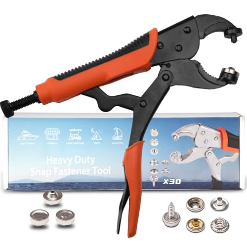 Coowolf Heavy Duty Snap Button Kit, Snap Fasteners Tool with 60 Set Installation or Repair Metal Snaps
