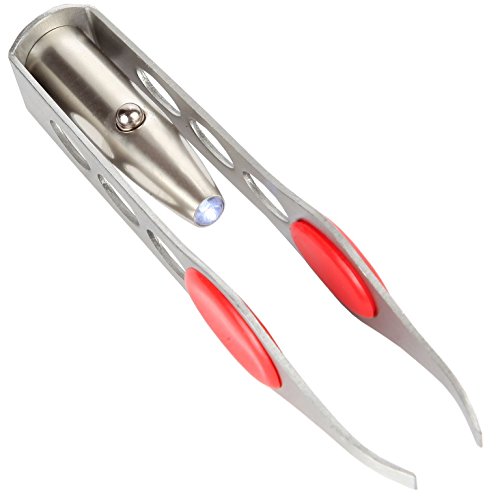 Trenton Gifts Stainless Steel Tweezers With Led Light For Precision Hair Removal (Set Of 3) #TOP2