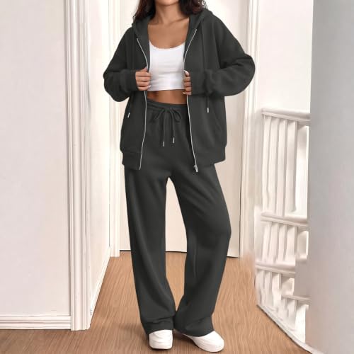 Sweat Suit Women Hooded Sweatshirts Jogger Pants Athletic Tracksuits - image 2