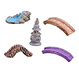 mini pont japonais Décoration paysagère : ce mini ornement convient à la décoration de jardin, de cour et de balcon.