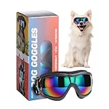 FORZENA Funny Dog Goggle Small Pet Sunglasses, Wind Dust Fog Protection Eye Wear Pet Glasses with Adjustable Strap for Motorcycle Car Driving Bike Riding Hiking, Suitable for Small Dog Cat