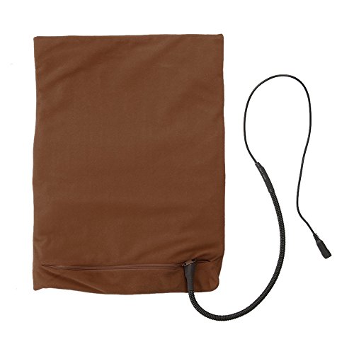 Greencolourful Imperméable Coussin Chauffant pour Animal de Compagnie 40 * 30cm Thermostat Automatique(Café)