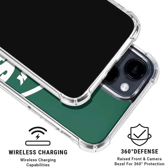 Skinit Clear Phone Case Compatible with iPhone 14 - Officially Licensed NFL New York Jets Large Logo Design