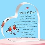 SMARGO Mum And Dad Gifts from Son or Daughter,Mum And Dad Acrylic Plaque For Wedding Anniversary Birthday Christmas Mothers Day Presents for Mum And Dad