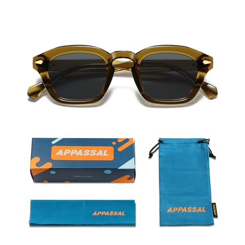Image of Appassal Small Retro Square Sunglasses for Women Mens Rectangle Sunnies AP3680