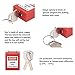 38MM Lockout Tagout Padlock, Steel Beam Isolation Lock, with 2 Keys - Anti - Skid Design, Writable Label, Industrial Safety Use