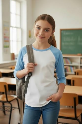Image of ToBeInStyle Women's Classic Two Color Cotton Baseball T-Shirts