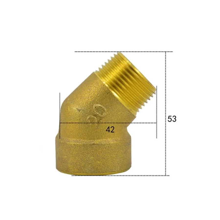 3/4" BSPP Female To Male Brass 45 Degree Elbow Pipe Fitting Coupler Connector Water Gas Oil
